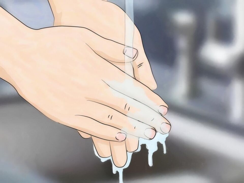 миење раце за да се спречи инфекција со црви